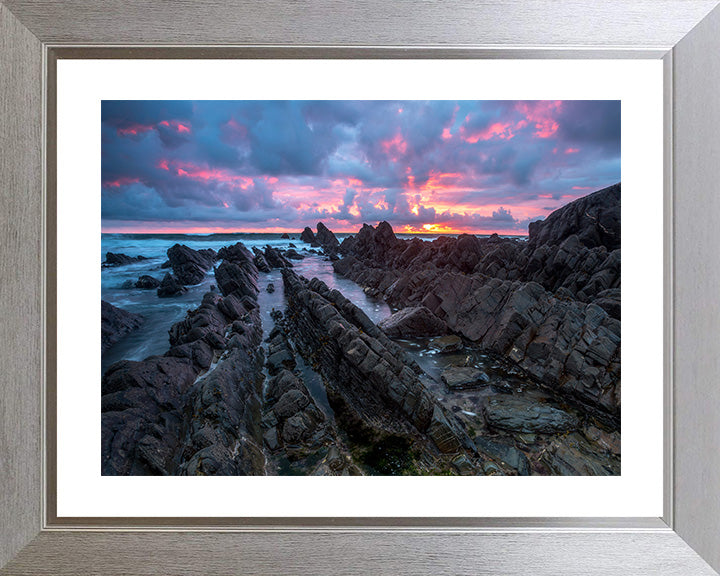 Woolacombe Beach Devon at sunset Photo Print - Canvas - Framed Photo Print - Hampshire Prints