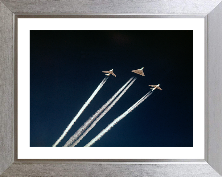 RAF V Force Vulcan Valiant Victor Jets 1958 | Photo Print | Framed Print | Military | Aircraft | Royal Air Force | Wall Art | Home Decor | Aviation | Photography Hampshire Prints 10 x 8 Silver Frame Yes