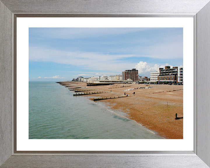Worthing beach and seafront West Sussex Photo Print - Canvas - Framed Photo Print - Hampshire Prints