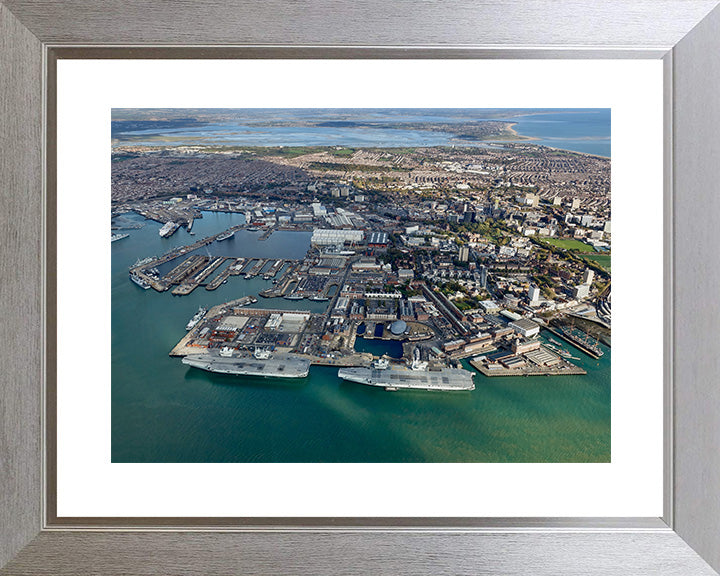 Portsmouth Royal Navy Dockyard from above Photo Print or Framed Photo Print - Hampshire Prints