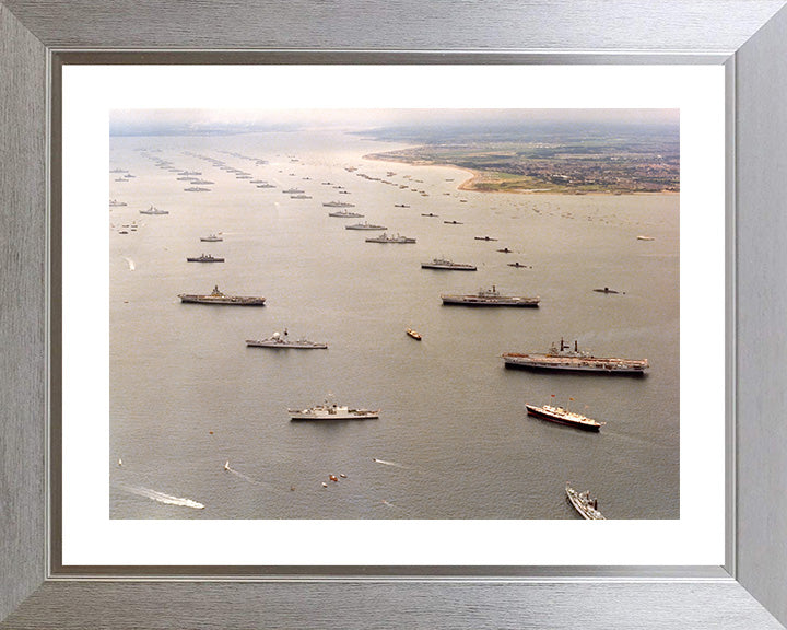 Silver Jubilee Royal Navy Spithead review 1977 from above Photo Print or Framed Photo Print - Hampshire Prints