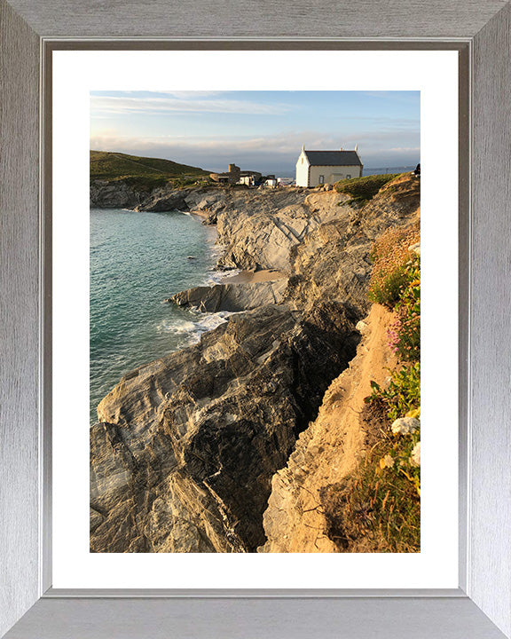 Cottage on the cliffs Newquay Cornwall Photo Print - Canvas - Framed Photo Print - Hampshire Prints