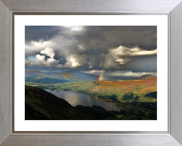 Rainbow over Keswick in the Lake District Cumbria Photo Print - Canvas - Framed Photo Print - Hampshire Prints