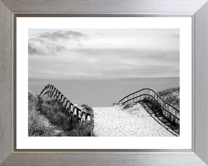 Path to Horsey Gap beach Norfolk black and white Photo Print - Canvas - Framed Photo Print - Hampshire Prints