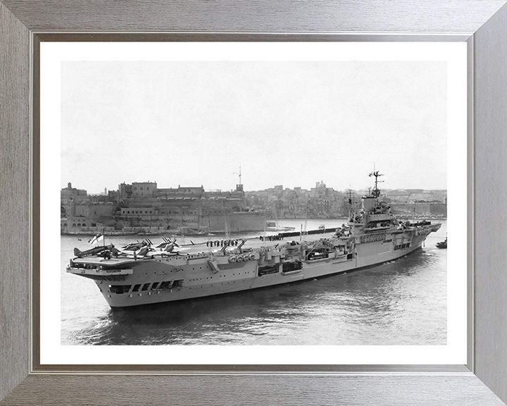 HMS Indomitable (92) Royal Navy Modified Illustrious class aircraft carrier Photo Print or Framed Print - Hampshire Prints