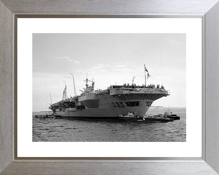 HMS Victorious R38 Royal Navy Illustrious class Aircraft Carrier Photo Print or Framed Print - Hampshire Prints