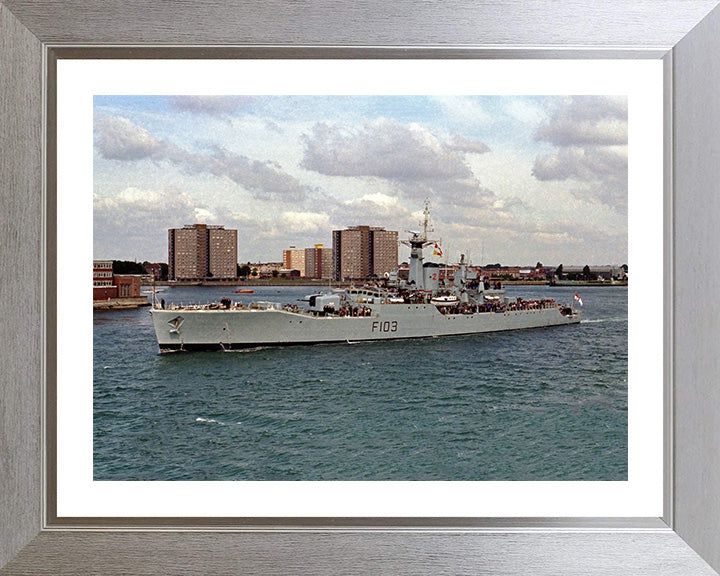 HMS Lowestoft F103 Royal Navy Rothesay class frigate Photo Print or Framed Print - Hampshire Prints