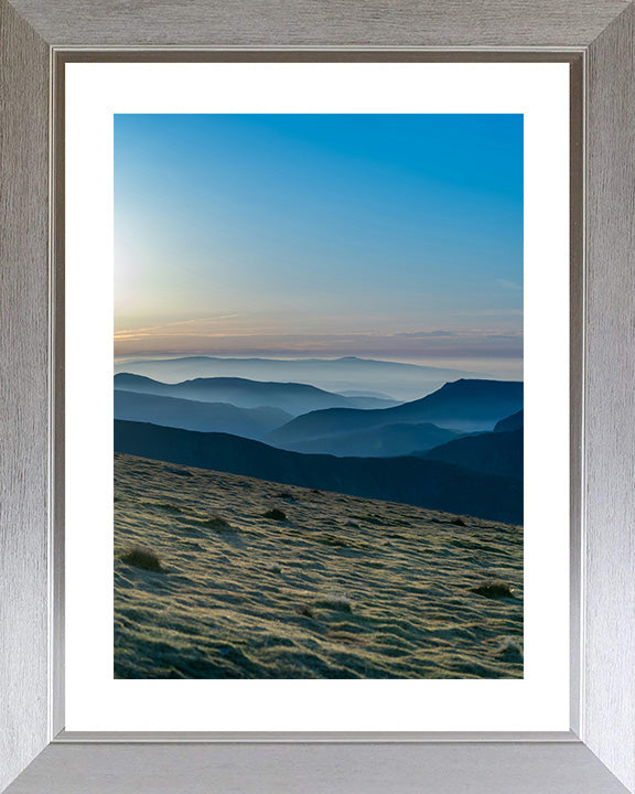 The view from Helvellyn Cumbria at sunset Photo Print - Canvas - Framed Photo Print - Hampshire Prints