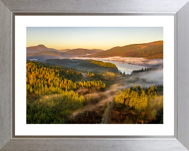 A misty Loch Ard Scotland from above Photo Print - Canvas - Framed Photo Print - Hampshire Prints