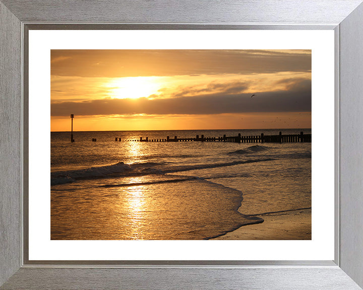 Overstrand Beach Norfolk at sunset Photo Print - Canvas - Framed Photo Print - Hampshire Prints