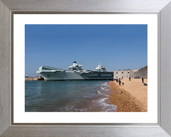 HMS Queen Elizabeth R08 Royal Navy Queen Elizabeth Class Aircraft Carrier Photo Print or Framed Print - Hampshire Prints