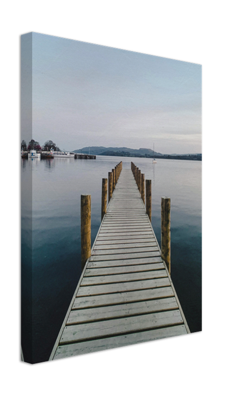 Wooden pier at Ambleside the Lake District Cumbria Photo Print - Canvas - Framed Photo Print - Hampshire Prints