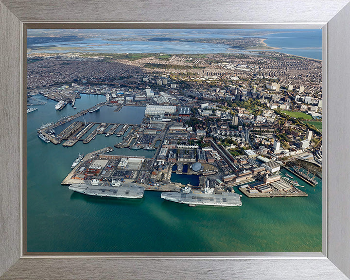 Portsmouth Royal Navy Dockyard from above Photo Print or Framed Photo Print - Hampshire Prints