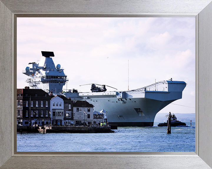 HMS Queen Elizabeth R08 Royal Navy Queen Elizabeth Class Aircraft Carrier Photo Print or Framed Print - Hampshire Prints