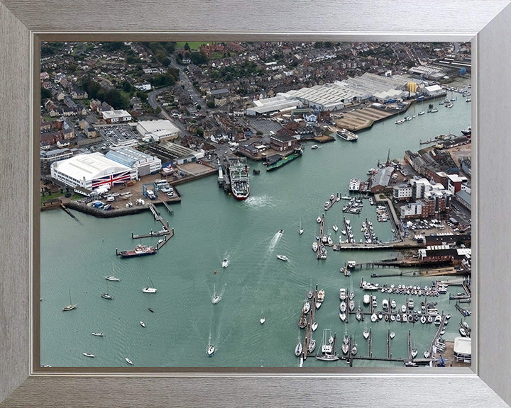 Cowes harbour Isle of Wight from above Photo Print - Canvas - Framed Photo Print - Hampshire Prints