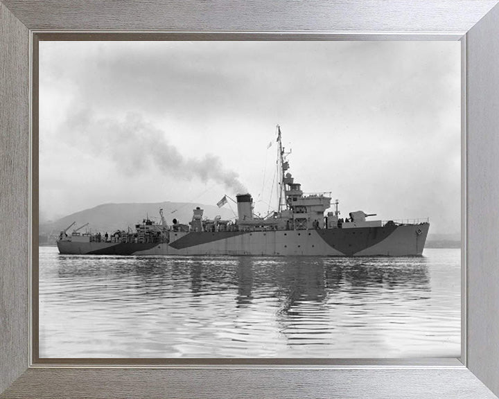 HMS Rinaldo J225 Royal Navy Algerine class minesweeper Photo Print or Framed Print - Hampshire Prints