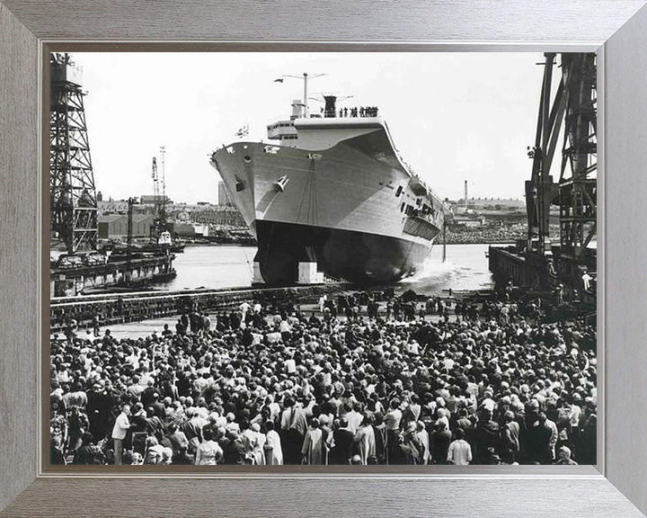 HMS Ark Royal R07 Royal Navy Invincible class aircraft carrier Launch Photo Print or Framed Print - Hampshire Prints