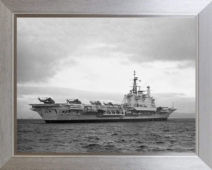 HMS Hermes R12 Royal Navy Centaur class Aircraft carrier Photo Print or Framed Print - Hampshire Prints