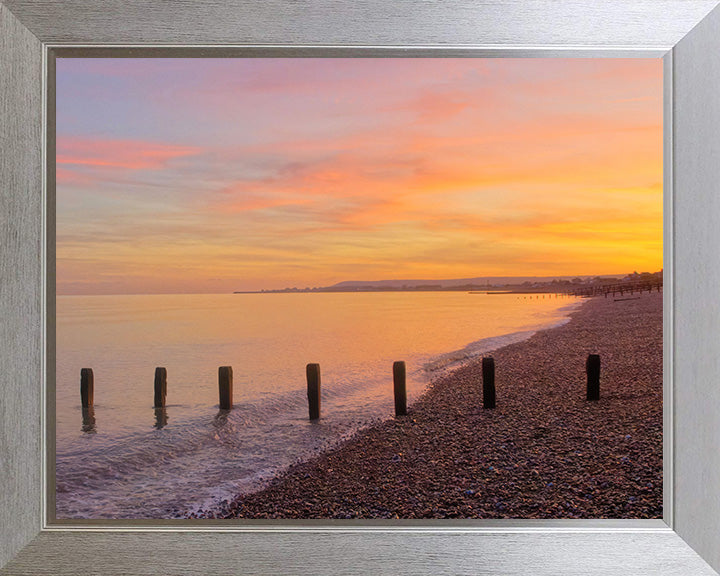Pevensey Bay beach East Sussex at sunset Photo Print - Canvas - Framed Photo Print - Hampshire Prints