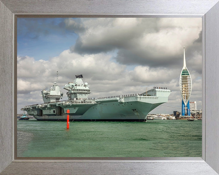 HMS Queen Elizabeth R08 Royal Navy Queen Elizabeth Class Aircraft Carrier Photo Print or Framed Print - Hampshire Prints