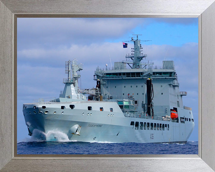 RFA Tidespring A136 | Photo Print | Framed Print | Tide class | Tanker | Royal Fleet Auxiliary Hampshire Prints 10 x 8 Silver Frame No