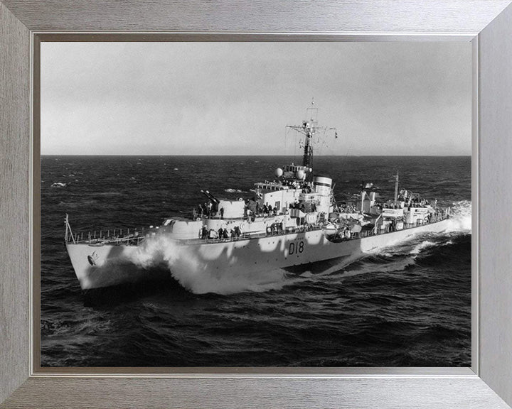HMS St. Kitts D18 Royal Navy Battle class destroyer Photo Print or Framed Print - Hampshire Prints