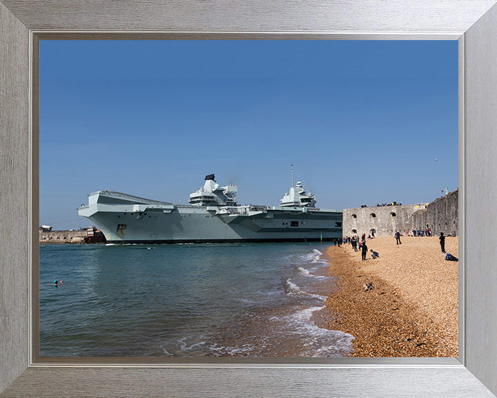 HMS Queen Elizabeth R08 Royal Navy Queen Elizabeth Class Aircraft Carrier Photo Print or Framed Print - Hampshire Prints