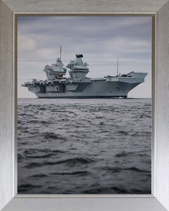 HMS Queen Elizabeth R08 Royal Navy Queen Elizabeth Class Aircraft Carrier Photo Print or Framed Print - Hampshire Prints