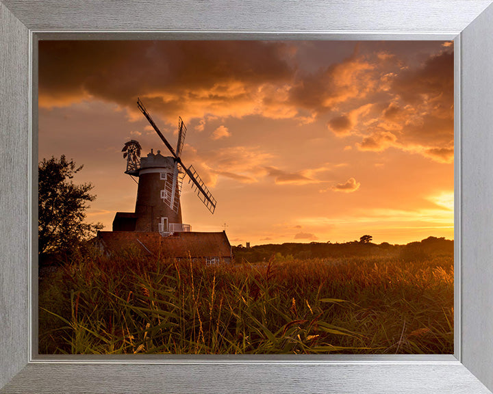 Cley next the Sea windmill Norfolk at sunset Photo Print - Canvas - Framed Photo Print - Hampshire Prints