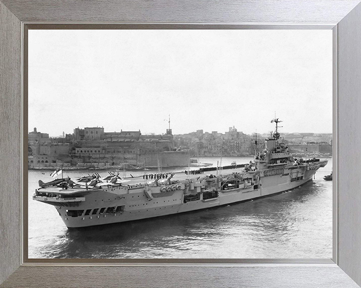 HMS Indomitable (92) Royal Navy Modified Illustrious class aircraft carrier Photo Print or Framed Print - Hampshire Prints