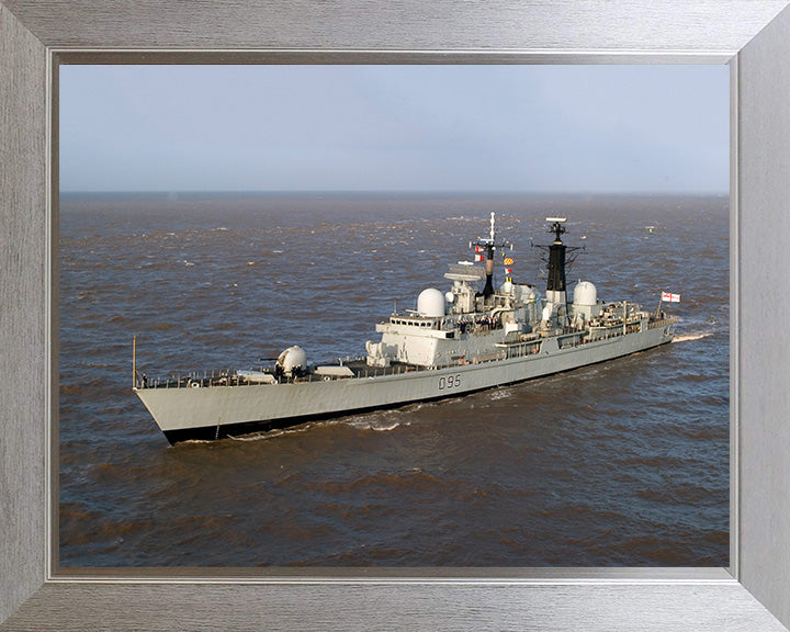 HMS Manchester D95 | Photo Print | Framed Print | Type 42 | Destroyer | Royal Navy Hampshire Prints 10 x 8 Silver Frame No