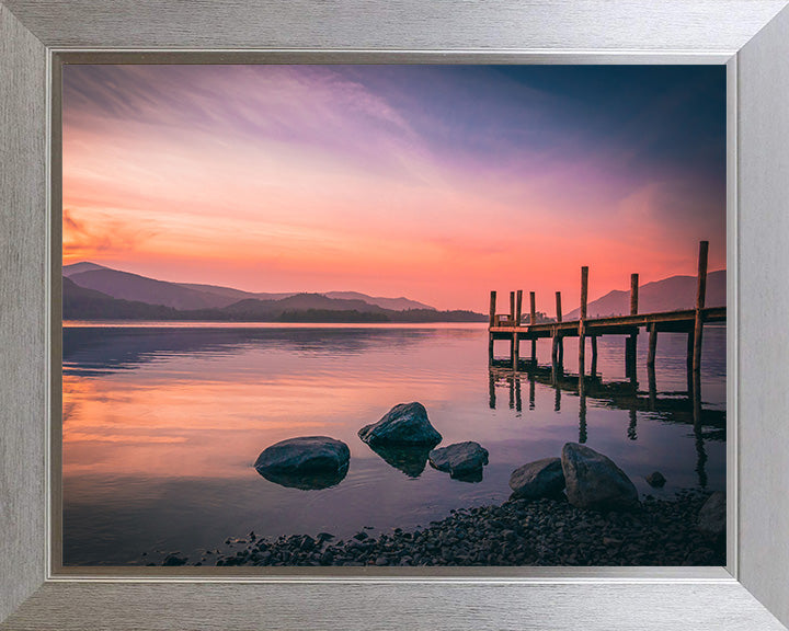 Derwentwater the Lake District Cumbria at sunset Photo Print - Canvas - Framed Photo Print - Hampshire Prints