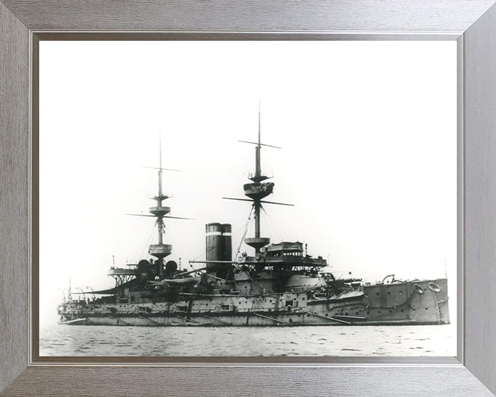 HMS Hannibal (1896) Royal Navy Majestic class pre dreadnought battleship Photo Print or Framed Print - Hampshire Prints