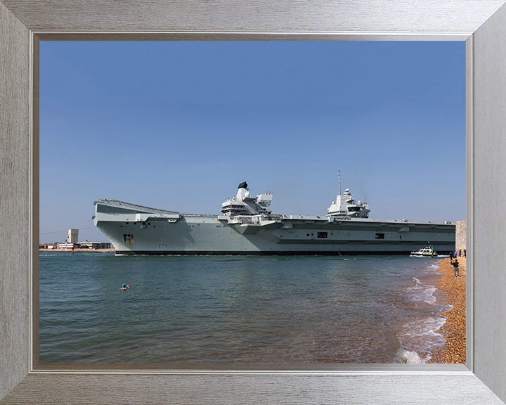 HMS Queen Elizabeth R08 Royal Navy Queen Elizabeth Class Aircraft Carrier Photo Print or Framed Print - Hampshire Prints