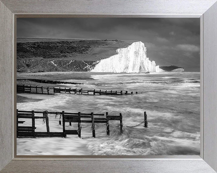 Cuckmere Haven East Sussex black and white Photo Print - Canvas - Framed Photo Print - Hampshire Prints
