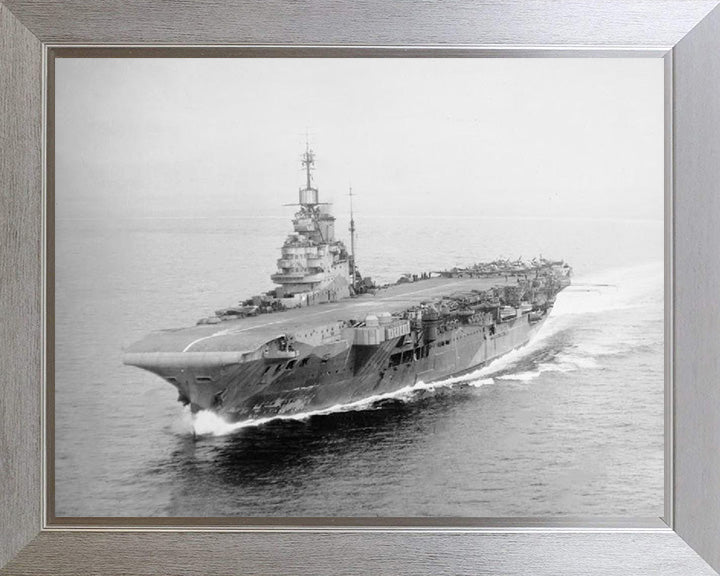 HMS Indomitable (92) Royal Navy Modified Illustrious class aircraft carrier Photo Print or Framed Print - Hampshire Prints