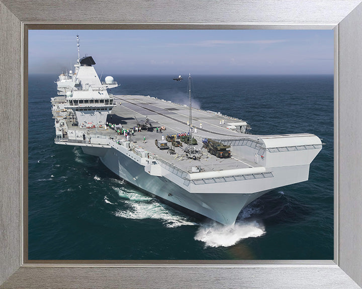 HMS Queen Elizabeth R08 Royal Navy Queen Elizabeth Class Aircraft Carrier Photo Print or Framed Print - Hampshire Prints