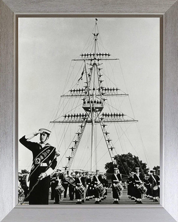 HMS Ganges mast manning 1960's Photo Print or Framed Photo Print - Hampshire Prints