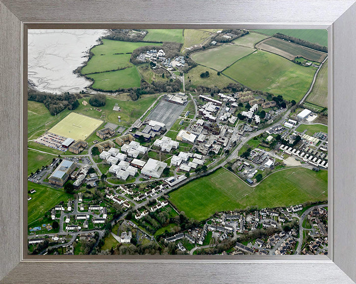 HMS Raleigh Royal Navy basic training establishment Aerial Photo Print or Framed Photo Print - Hampshire Prints