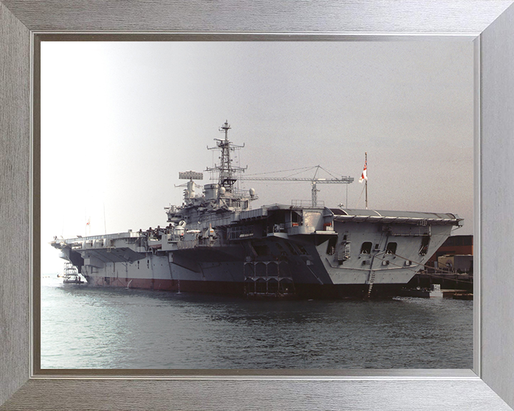 HMS Hermes R12 Royal Navy Centaur class Aircraft carrier Photo Print or Framed Print - Hampshire Prints