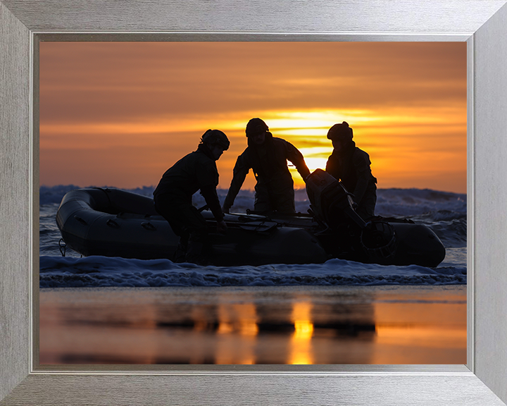 Royal Marines beach Landing at sunset | Photo Print | Framed Print | Military | 47 Commando | Wall Art | Decor | Royal Marines | Photography | RM Hampshire Prints