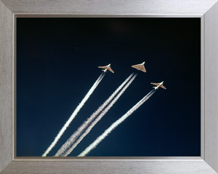 RAF V Force Vulcan Valiant Victor Jets 1958 | Photo Print | Framed Print | Military | Aircraft | Royal Air Force | Wall Art | Home Decor | Aviation | Photography Hampshire Prints 10 x 8 Silver Frame No