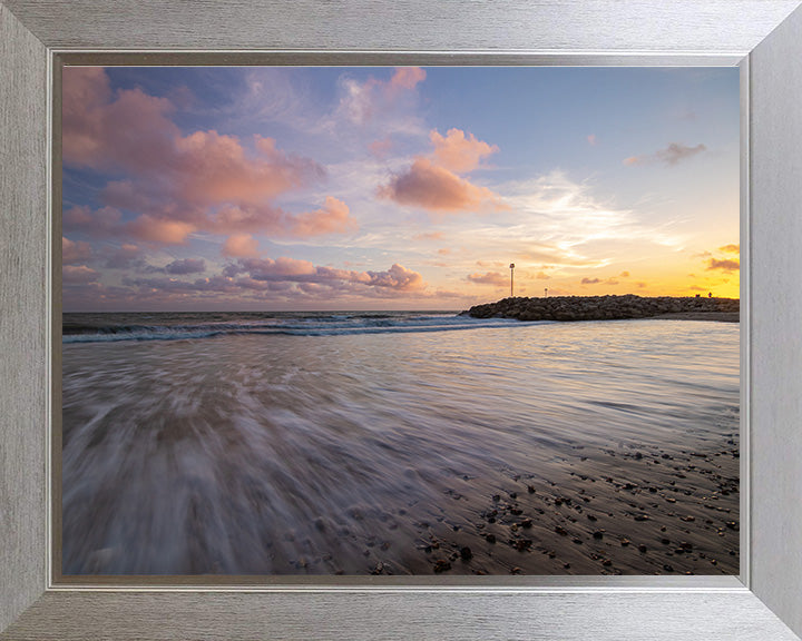 Highcliffe Beach Dorset at sunset Photo Print - Canvas - Framed Photo Print - Hampshire Prints
