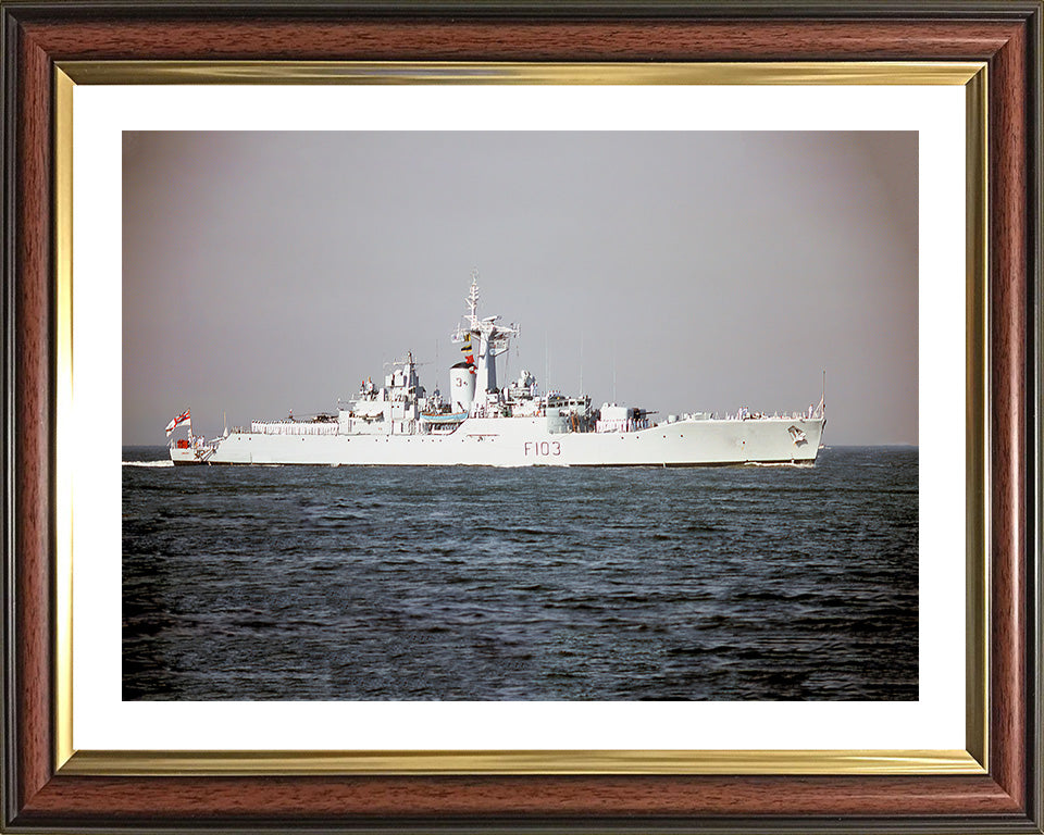 HMS Lowestoft F103 Royal Navy Rothesay class frigate Photo Print or Framed Print - Hampshire Prints