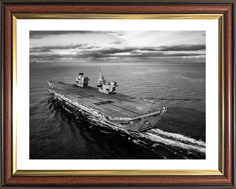 HMS Prince of Wales R09 Royal Navy Queen Elizabeth Class aircraft carrier Photo Print or Framed Print - Hampshire Prints