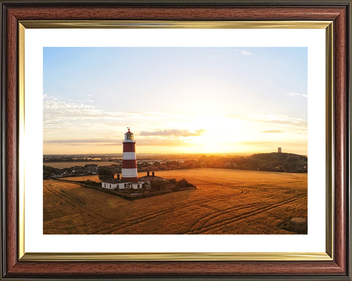 Happisburgh Lighthouse Norfolk at sunset Photo Print - Canvas - Framed Photo Print - Hampshire Prints
