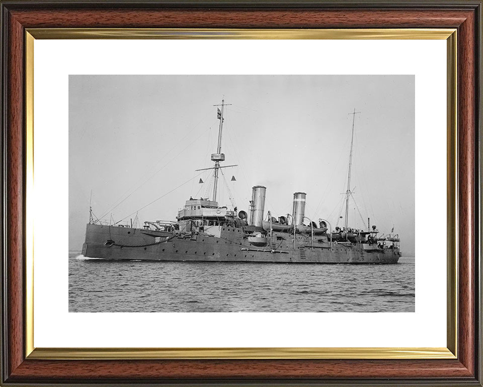 HMS Bonaventure (1892) Royal Navy  Astraea class cruiser Photo Print or Framed Photo Print - Hampshire Prints
