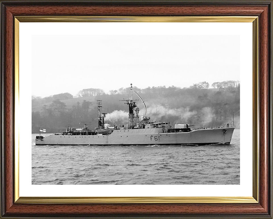 HMS Llandaff F61 Royal Navy Salisbury class Frigate Photo Print or Framed Print - Hampshire Prints