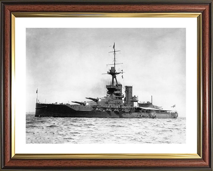 HMS Marlborough (1912) Royal Navy Iron Duke class battleship Photo Print or Framed Print - Hampshire Prints