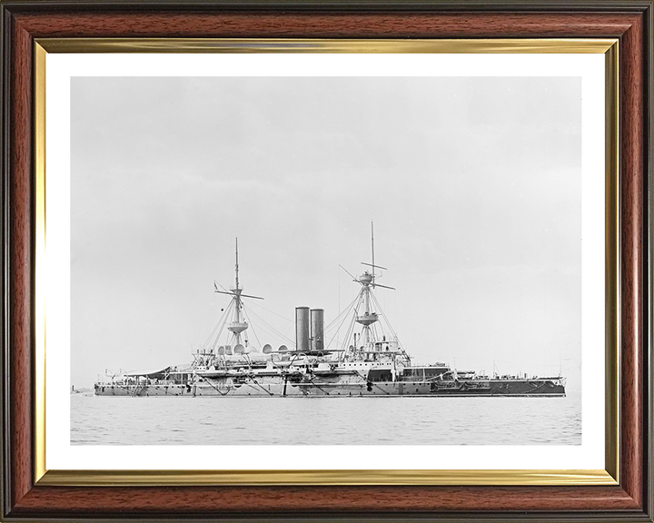 HMS Hood Royal Navy Royal Sovereign class pre dreadnought battleship Photo Print or Framed Print - Hampshire Prints